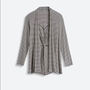 Market and Spruce Wrap Clove Twist-Back Striped Cardigan.  Size Medium